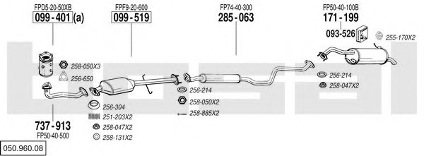 BOSAL 050.960.08 Exhaust System